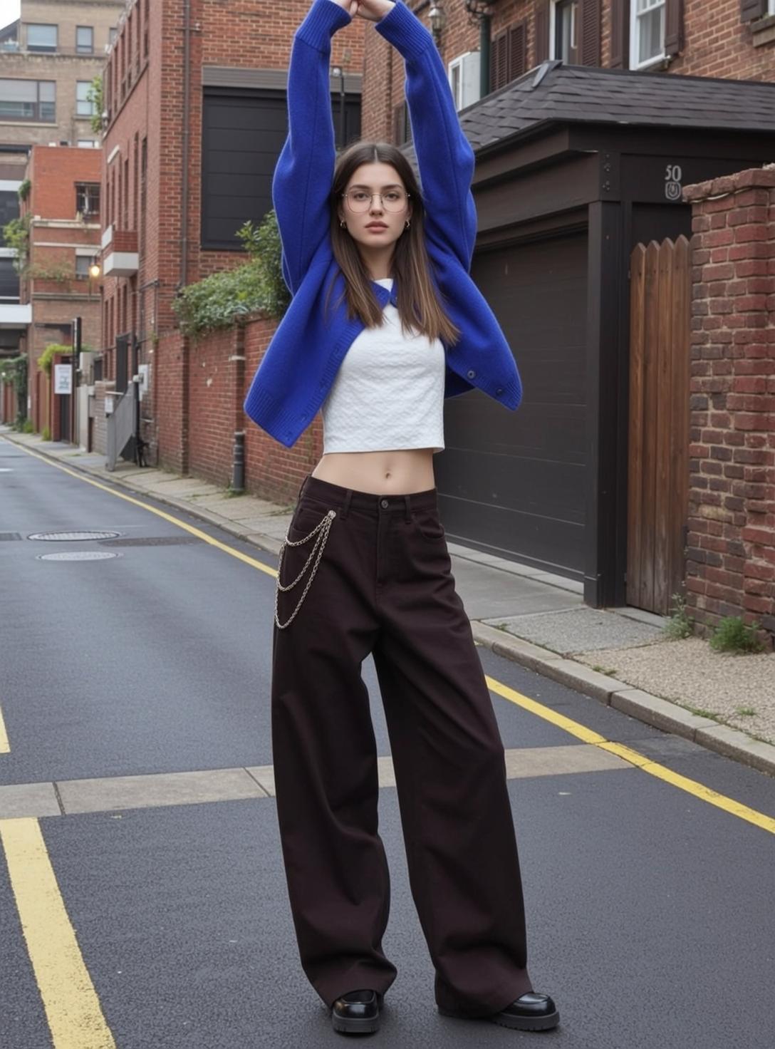 Acubi Young Long Brown Hair Fair Skin