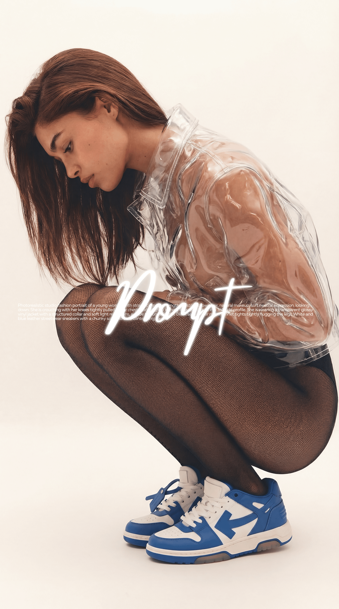 Transparent In Fine Fishnet Tights