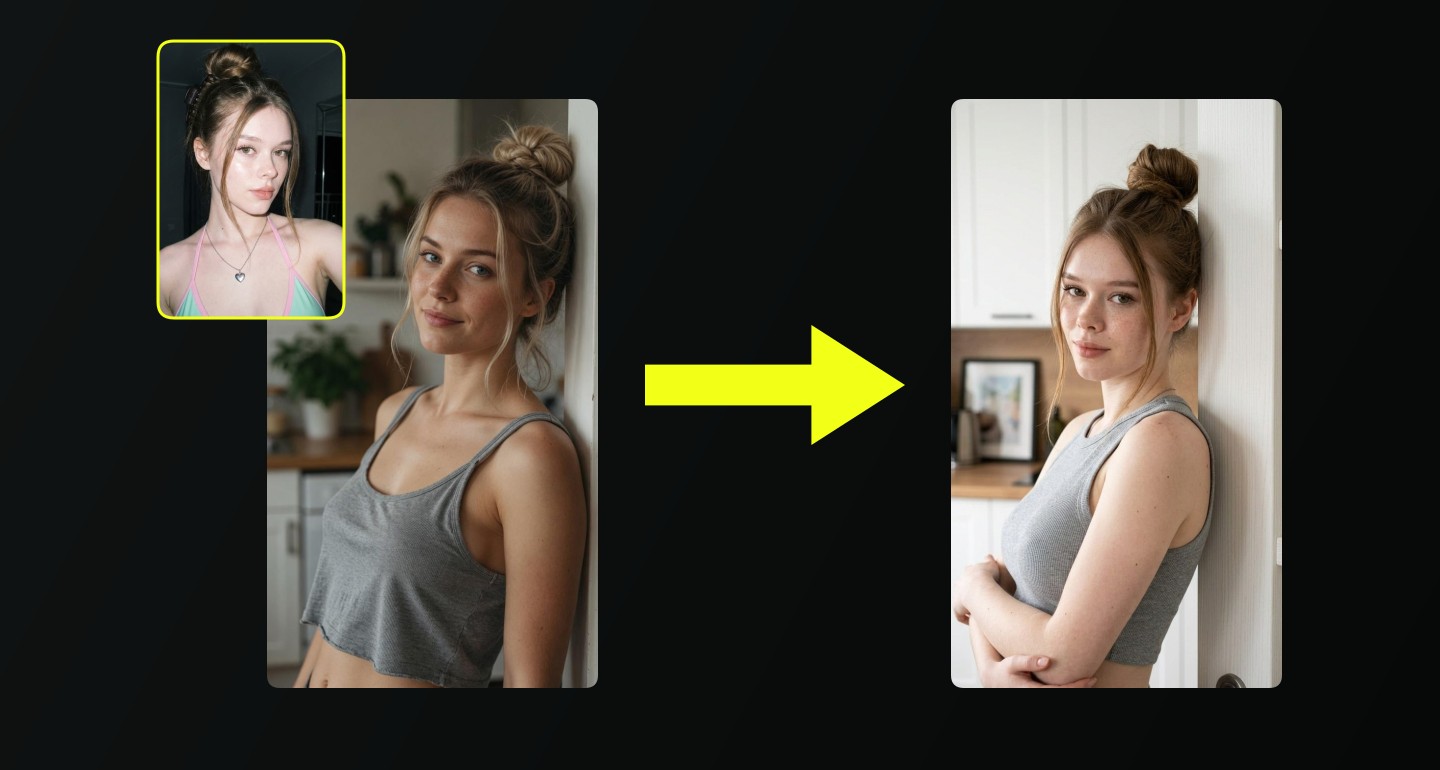 Mila remix walkthrough for Kitchen Scene Grey Crop Top Messy Bun Soft Smile