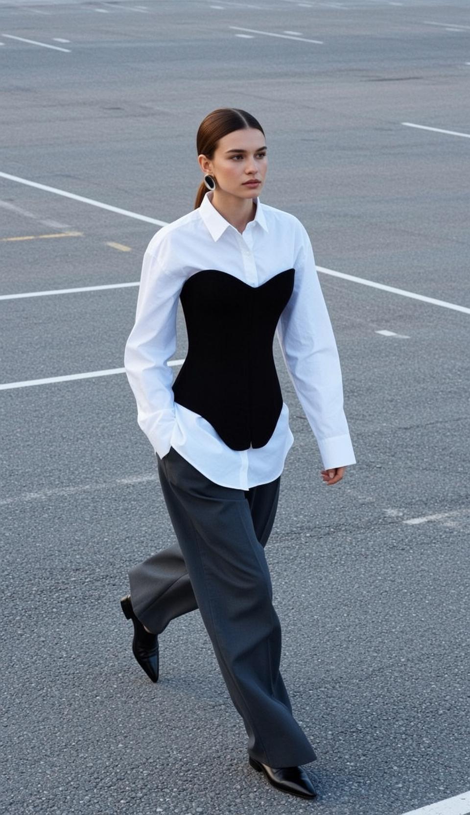 Casual Young Brown Pulled Back Ponytail Fair