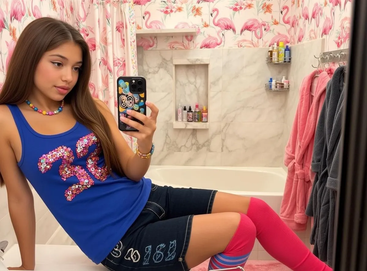 Necklace And Bracelets In Bathroom