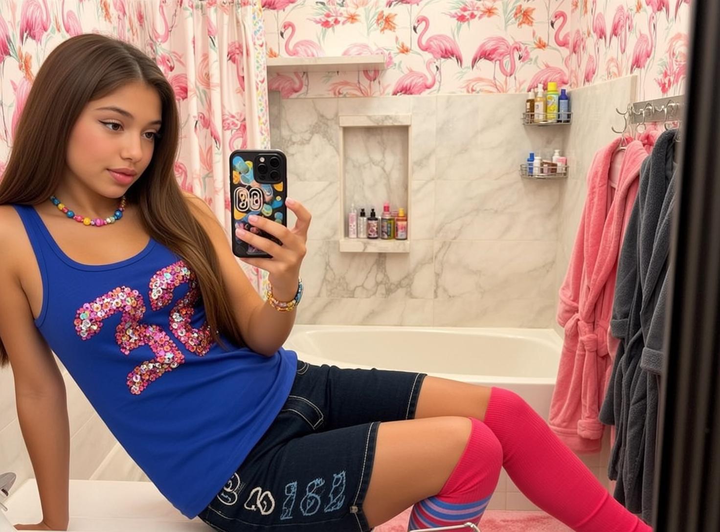 Necklace And Bracelets In Bathroom reference photo