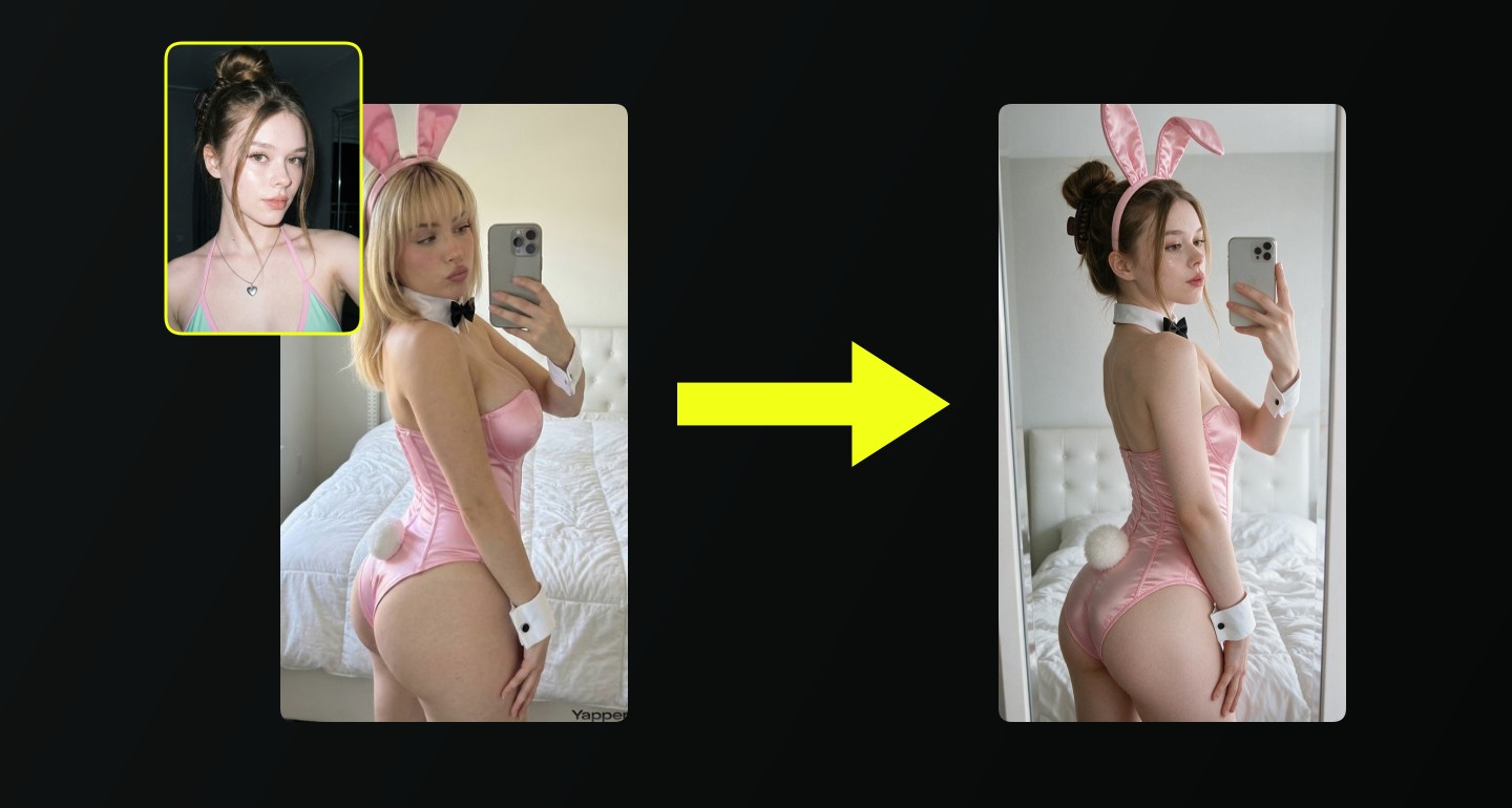 Mila remix walkthrough for Pink Satin Bunny Costume Selfie Bedroom Natural Light