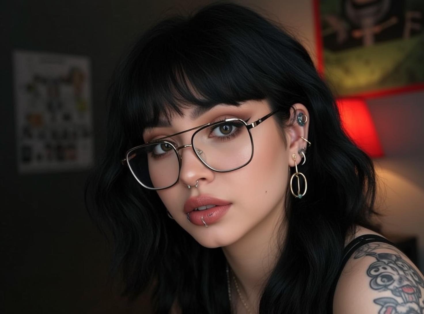 Explore Close-up Shows Dark Wavy Hair Bangs