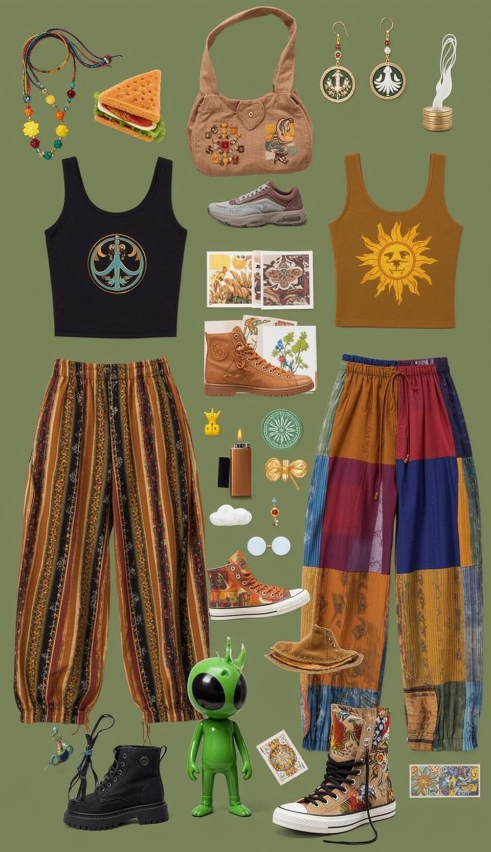 Indie Black Cropped Tank Top Peace Sign