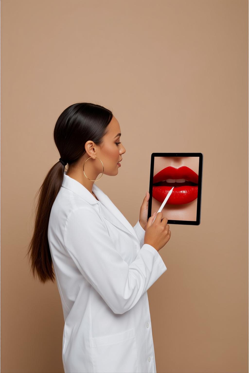 Luxury Dark Brown Pulled Back Ponytail Light