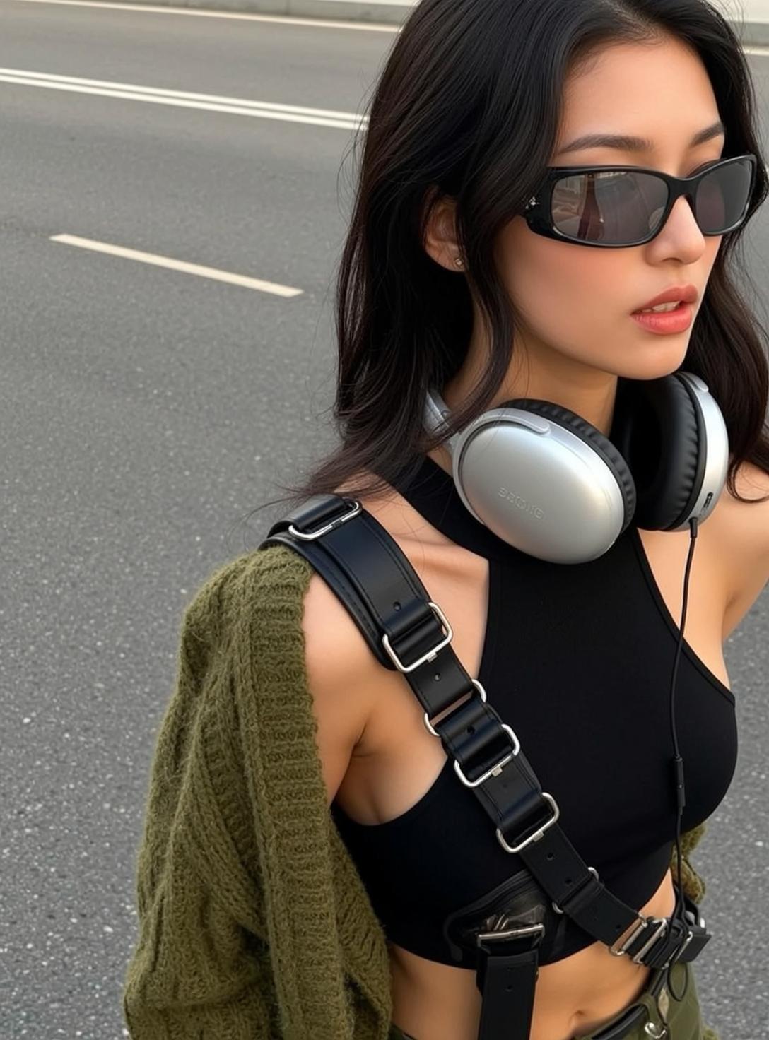 Harness Cardigan Street Style