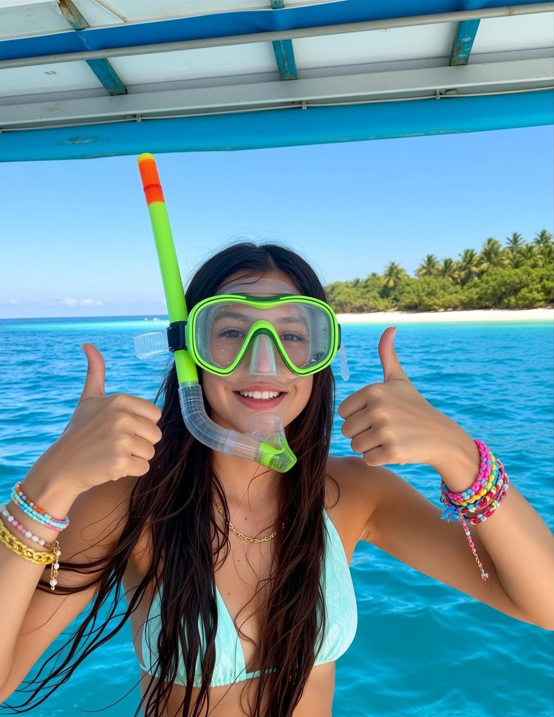 Snorkel Mask Ocean Thumbs Up