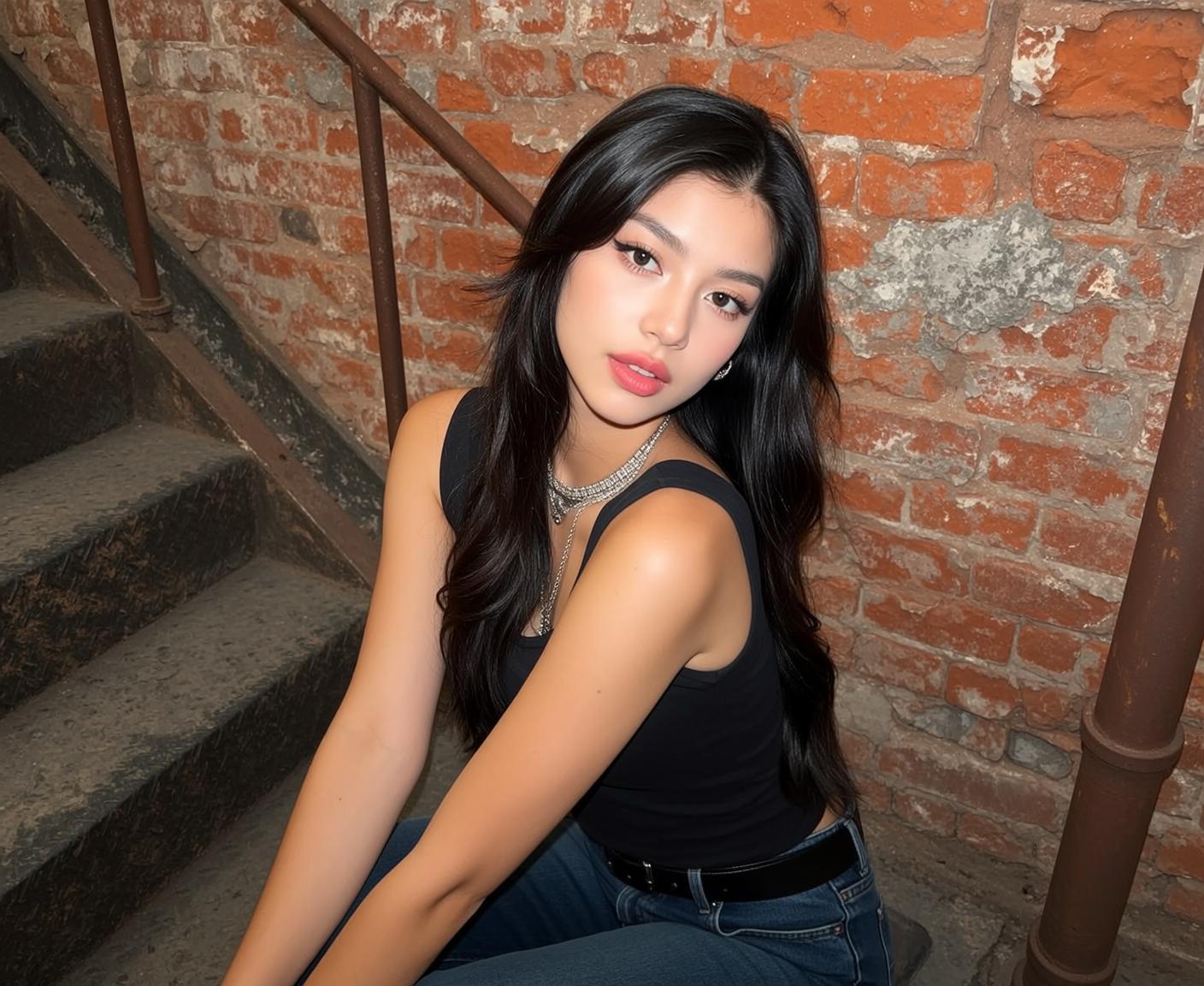 Explore Seated Industrial Metal Stairs Leaning Slightly