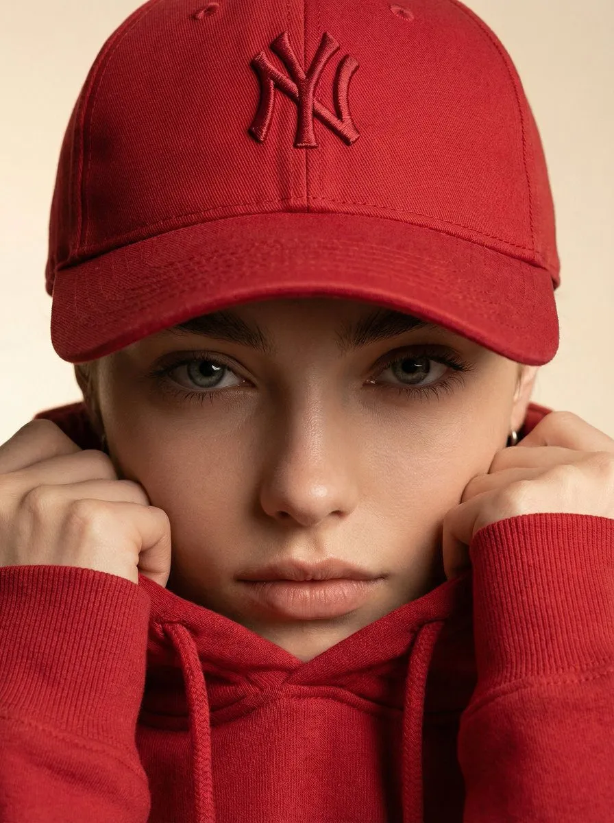 Red Cap Hoodie Portrait Realistic