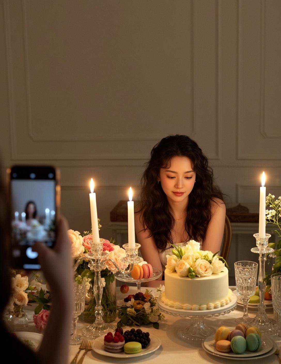 Explore Seated Table Her Head Tilted Gentle