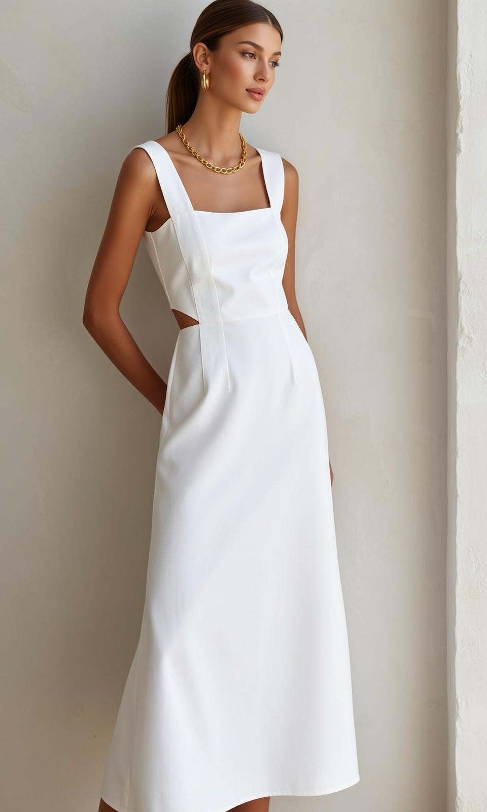 Casual Young Brown Tied Ponytail Tan White