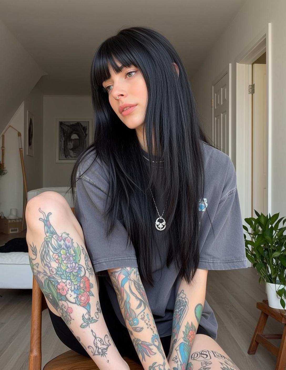 Grey T Shirt Candid