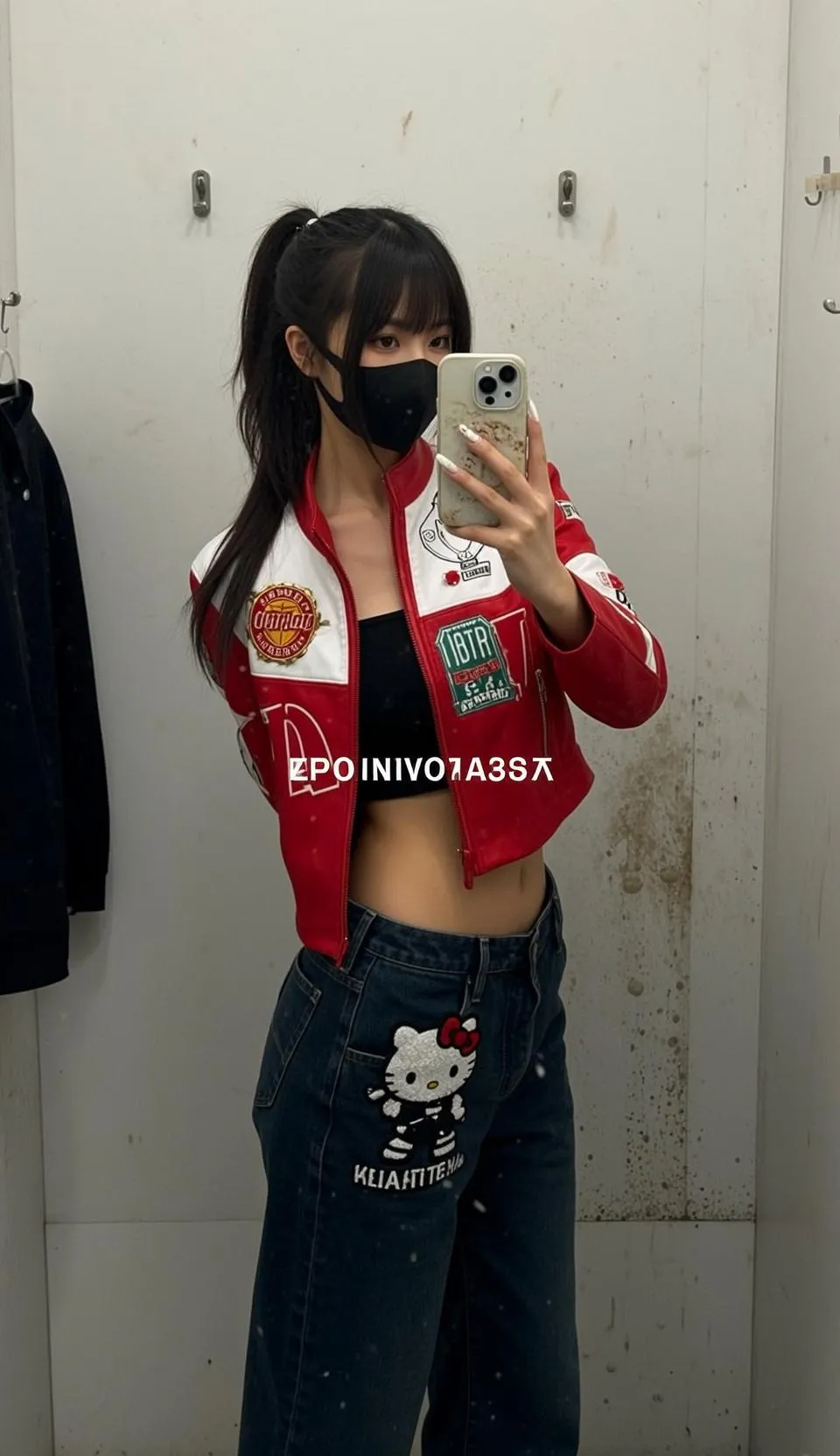 Skater Young Black Ponytail Bangs Fair Crop