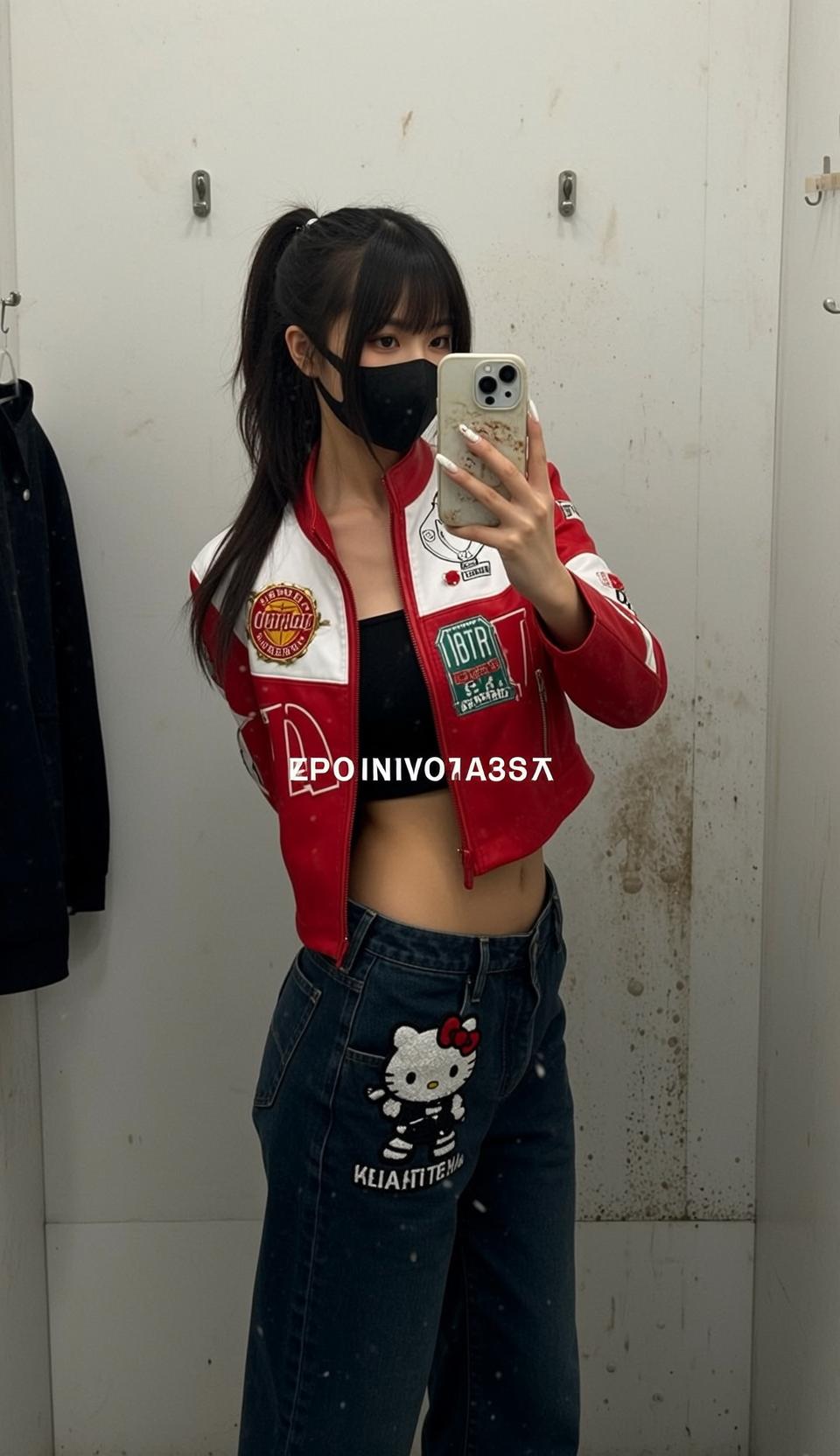 Skater Young Black Ponytail Bangs Fair Crop
