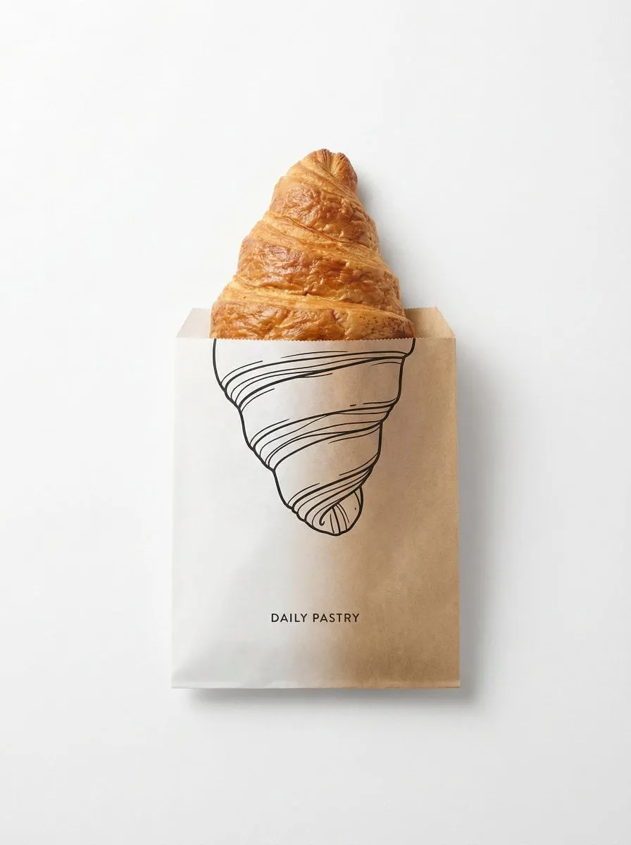 Food Emerging From Paper Packaging Illustration
