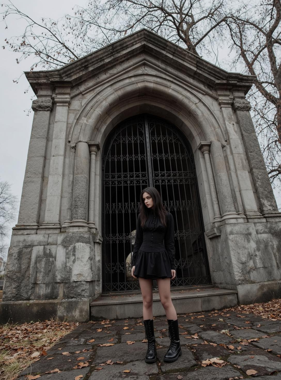 Cemetery Corset Portrait