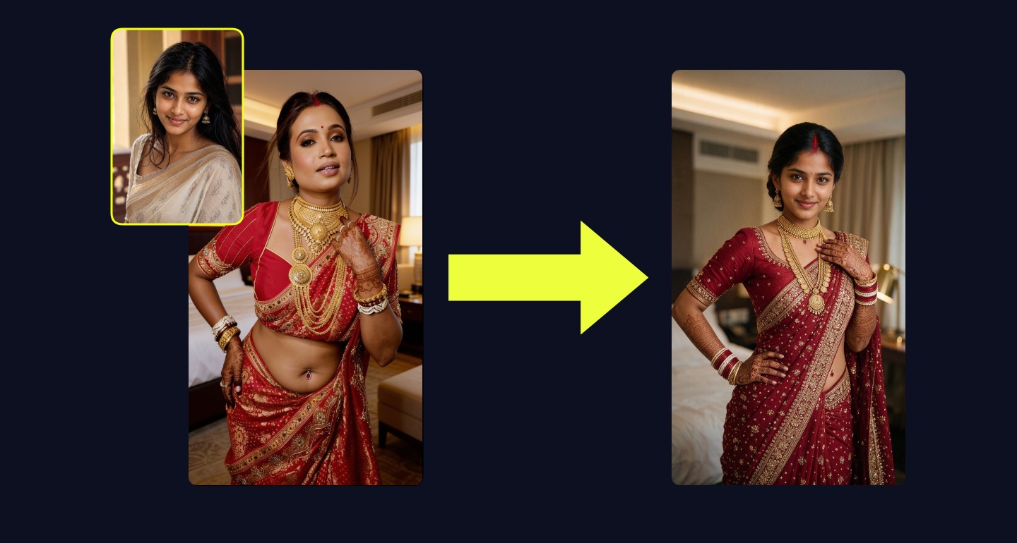 Lehka remix walkthrough for Bridal Saree Gold Jewelry Henna Updo