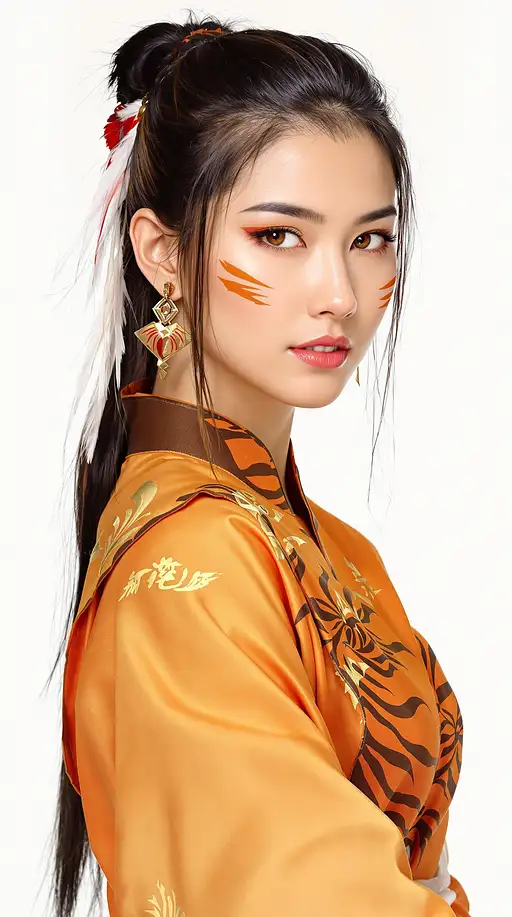 Athletic Chinese Warrior Portrait