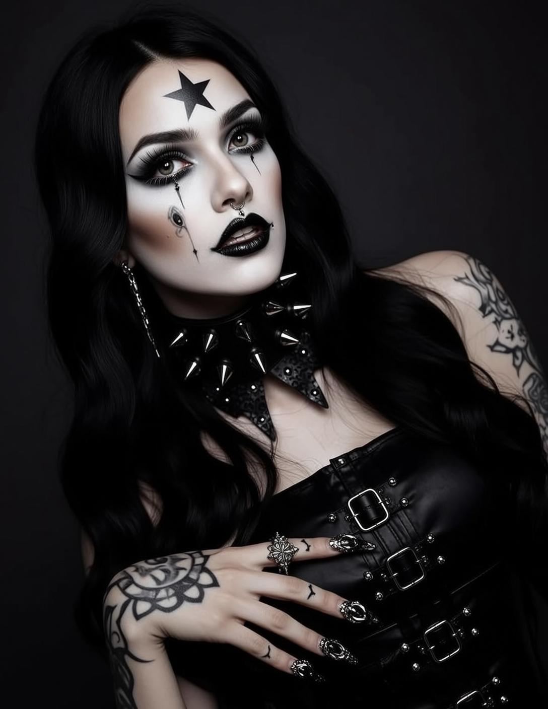 Halloween Makeup Young Dramatic Gothic Long Wavy