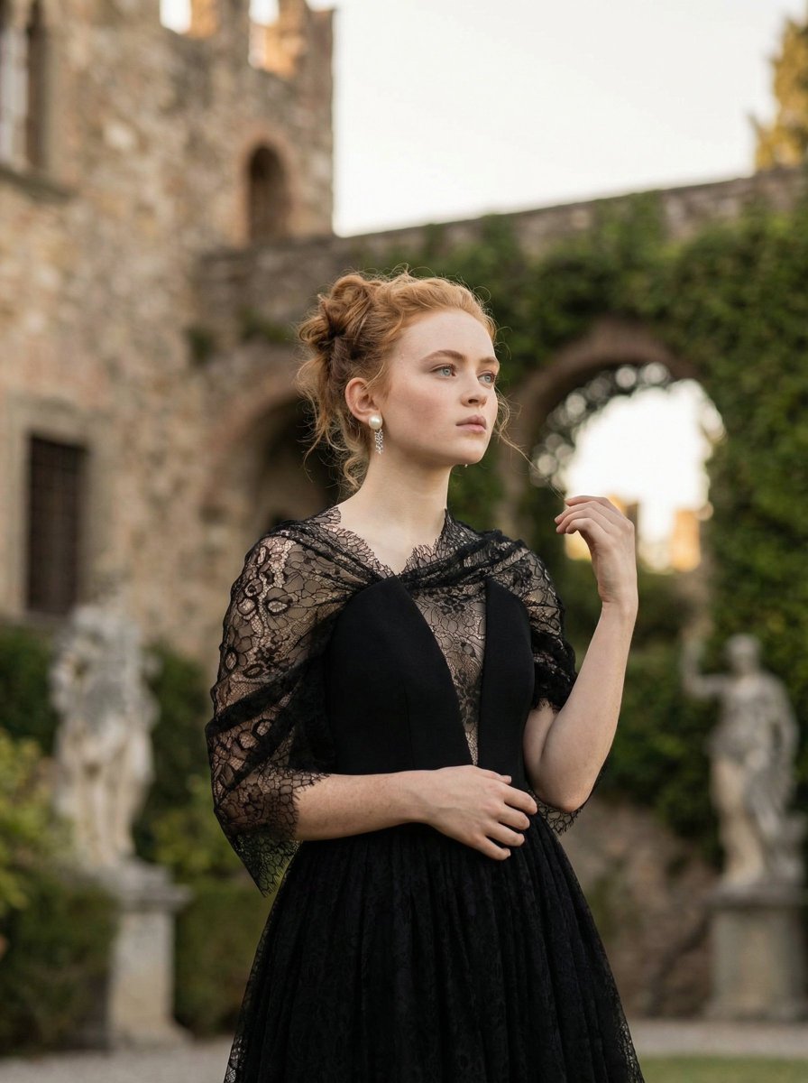 Sadie Sink European Castle Garden Portrait