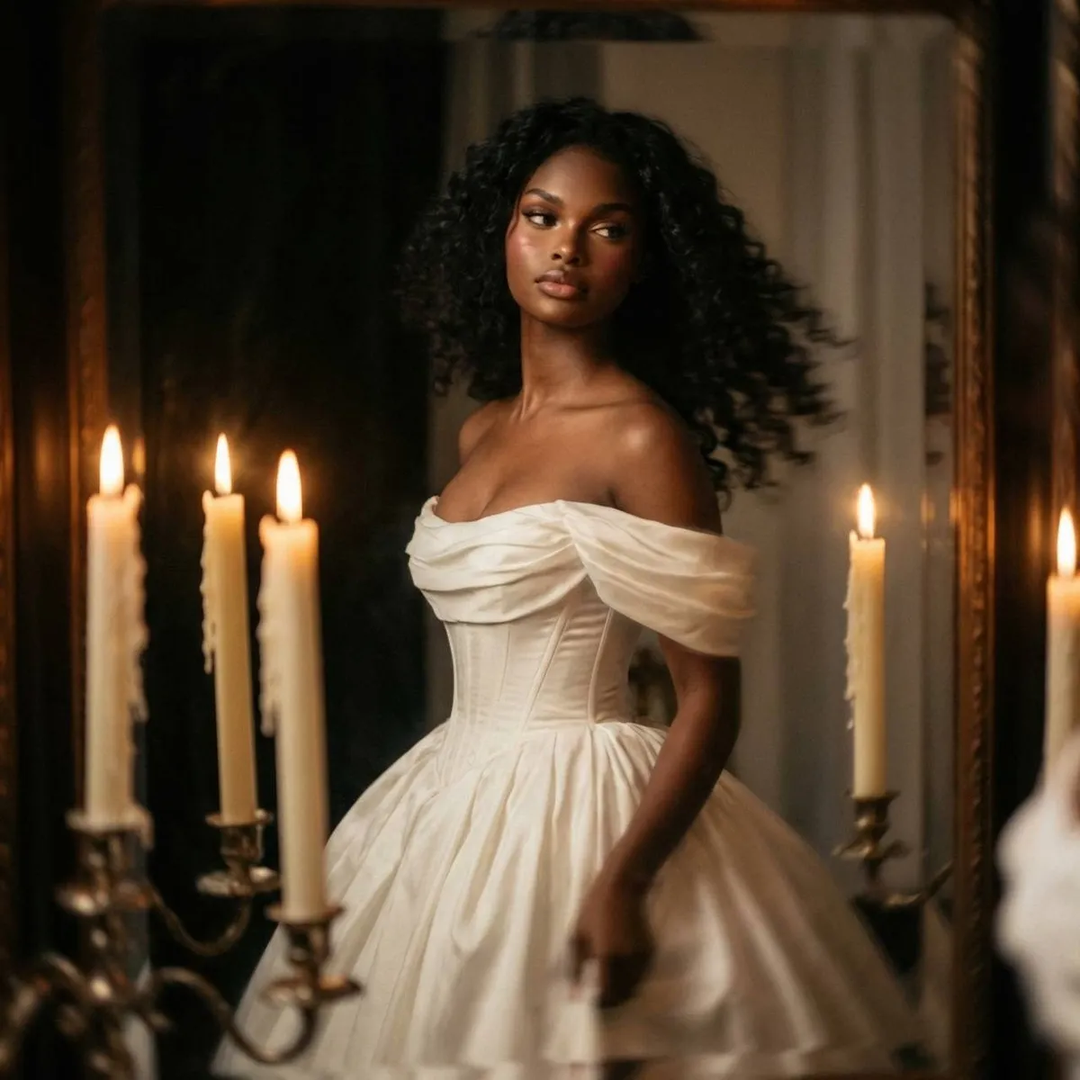 Blush In Corset Portrait