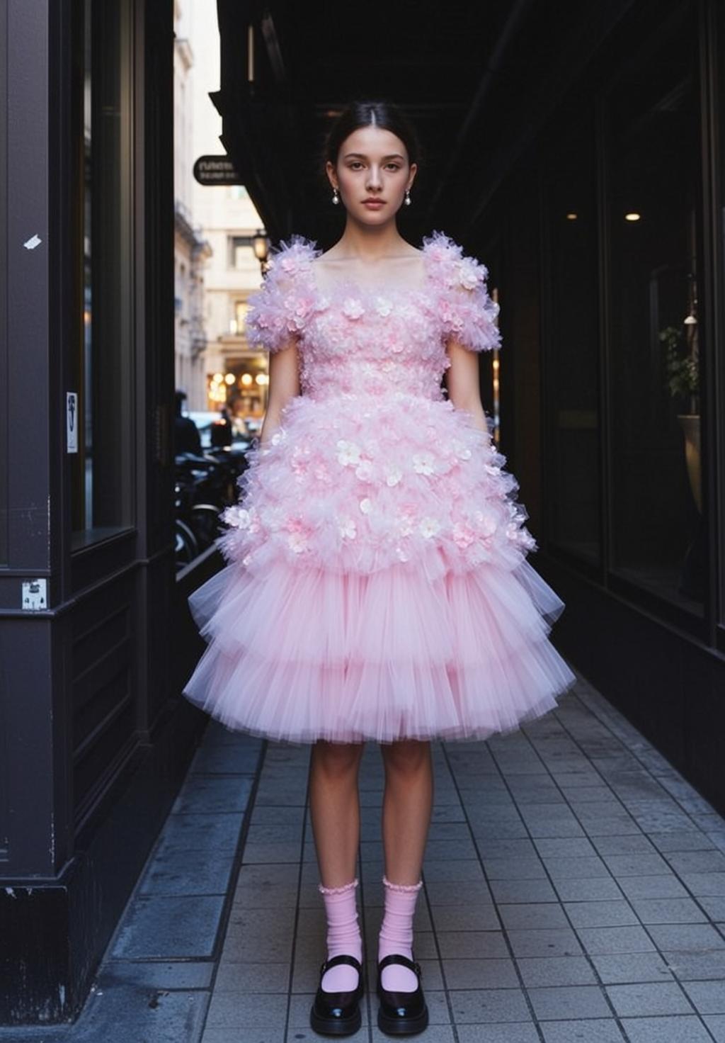 Pink Tulle Dress Cobblestone Alley