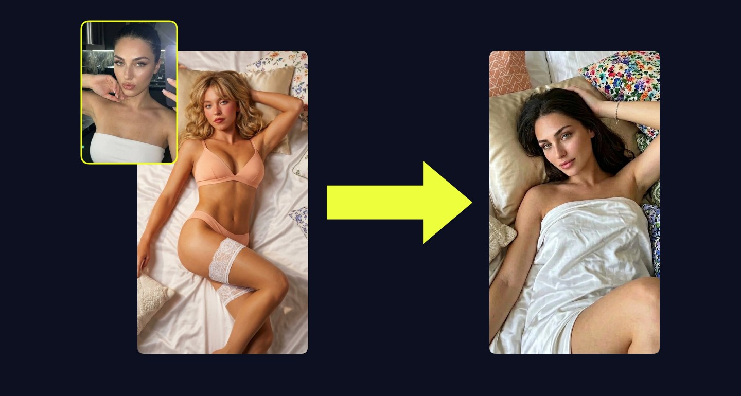 Lily remix walkthrough for Peach Lace Lingerie Woman Lying On Back Soft Light