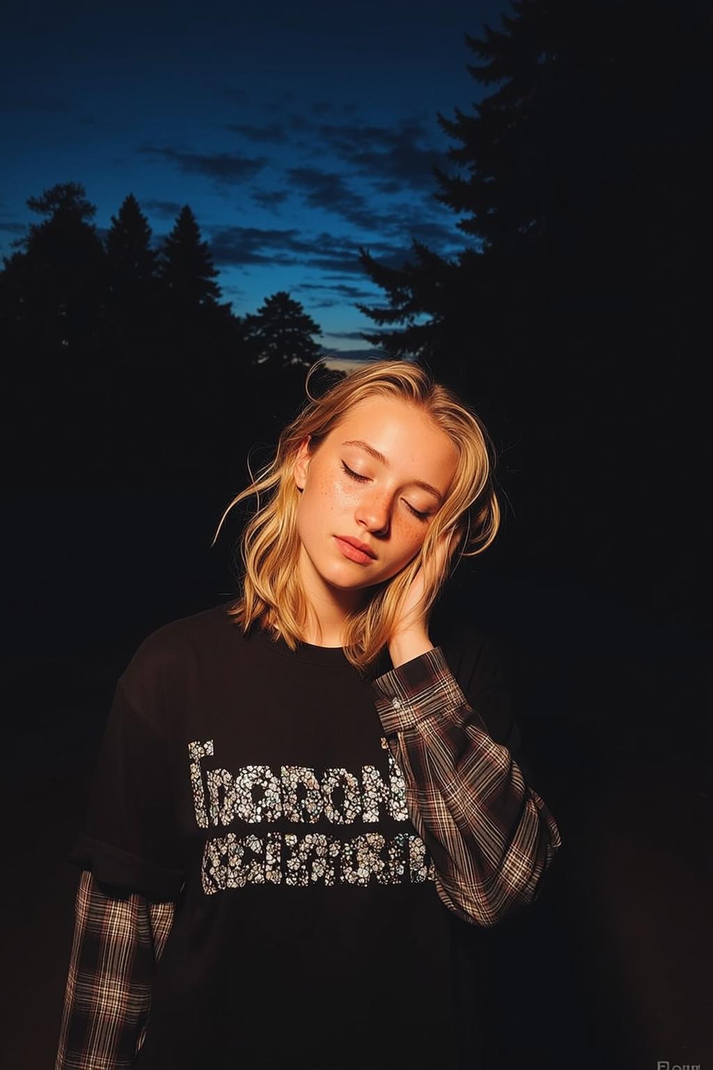 Plaid Shirt Golden Hour Portrait