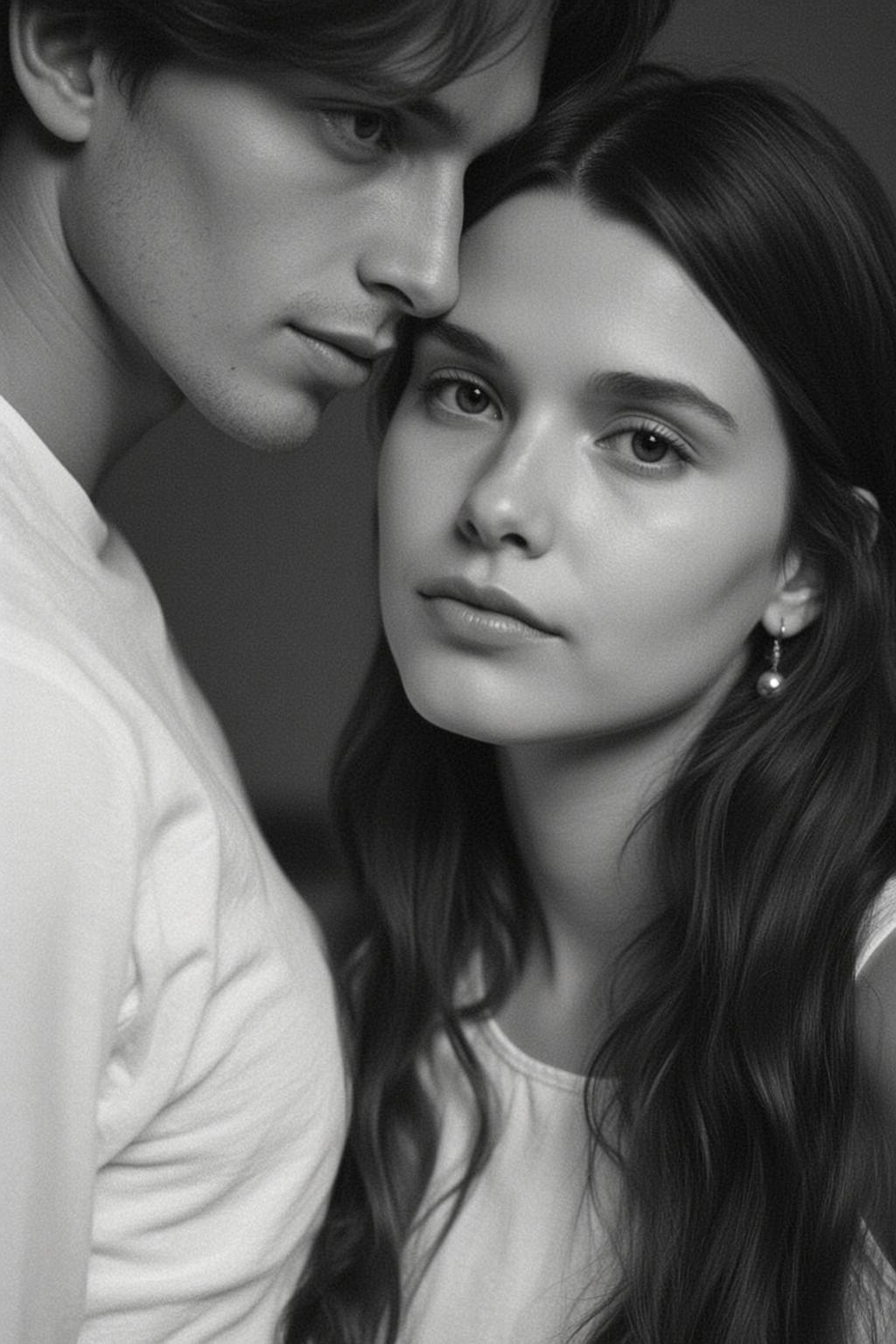 Close-up Medium Shot Black And White Captures Young Man And
