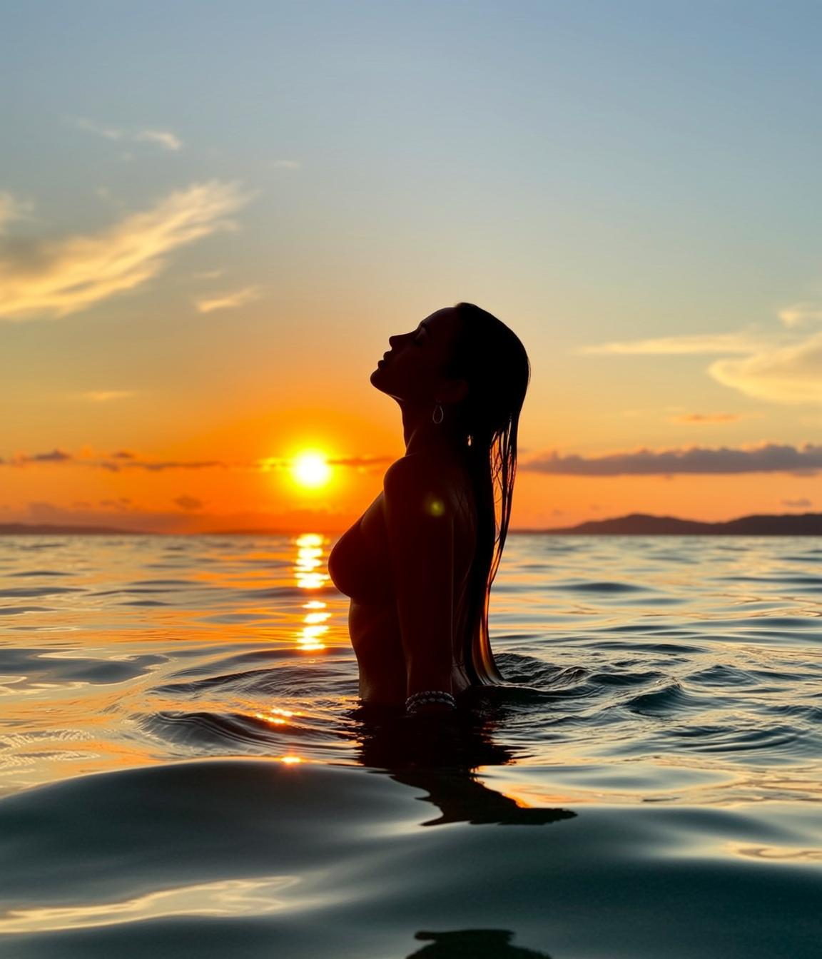 Bikini Top Ocean Water Ripples Setting