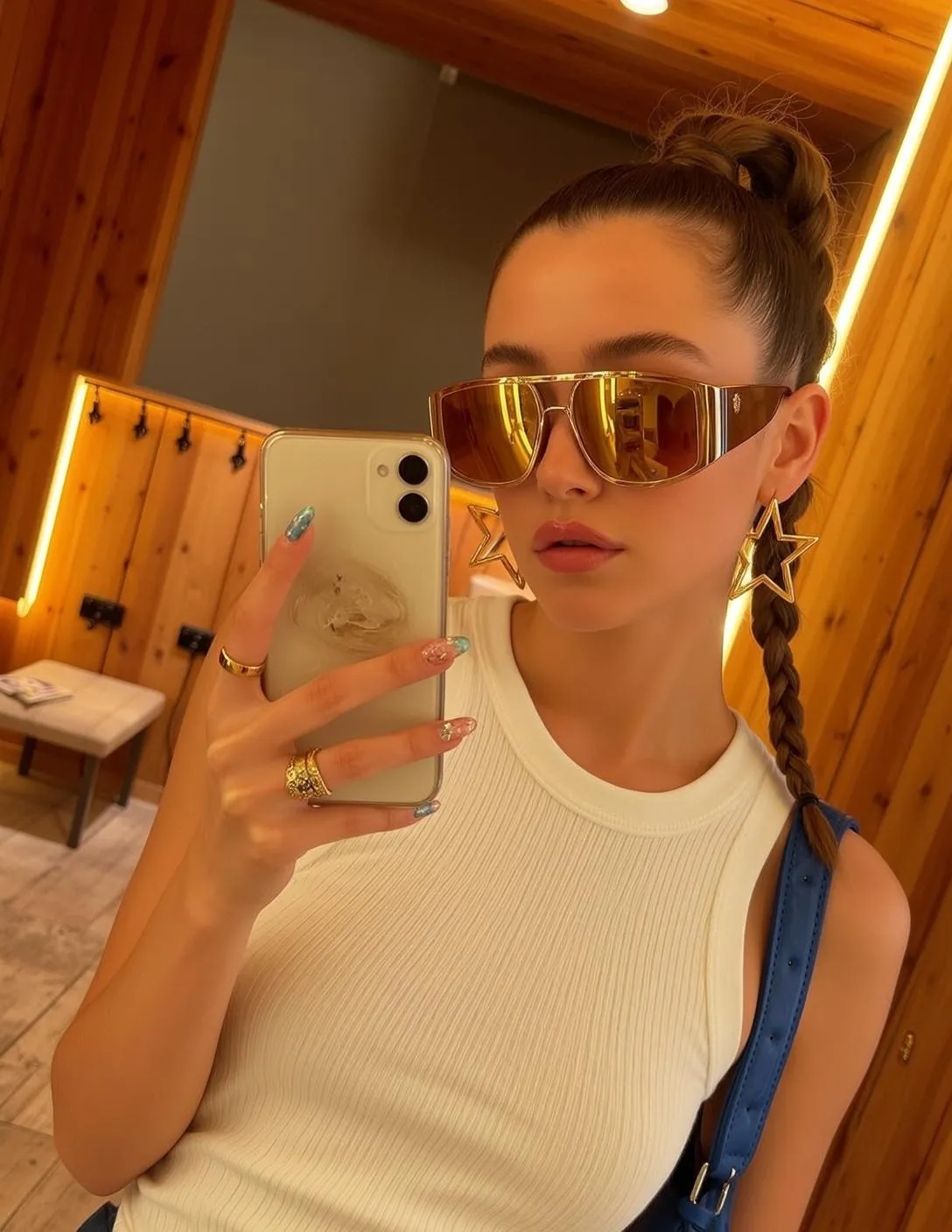 Explore Taking Selfie Fitting Room Holding Her