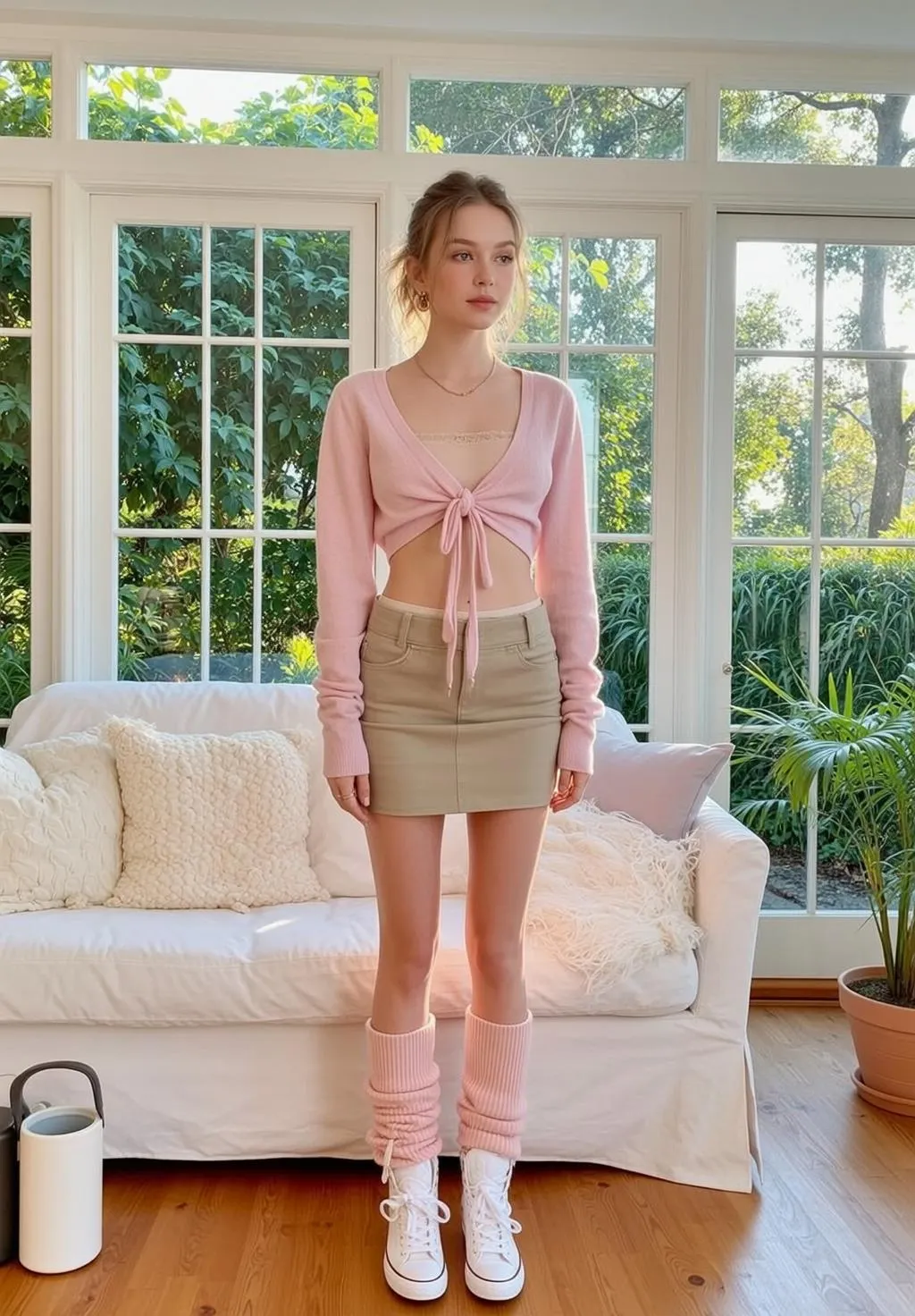 Balletcore Stands Facing Forward Her Head Slightly