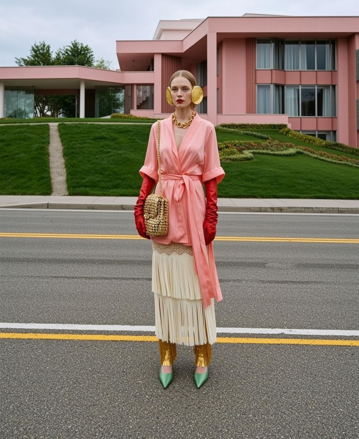 Pink House Street Style
