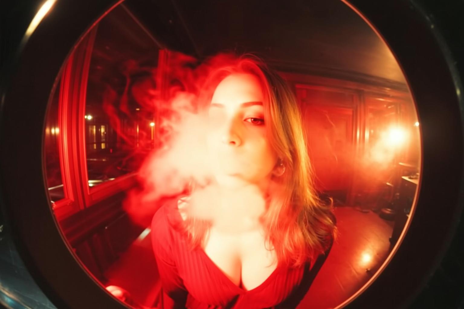 Red Top Smoke Room Scene