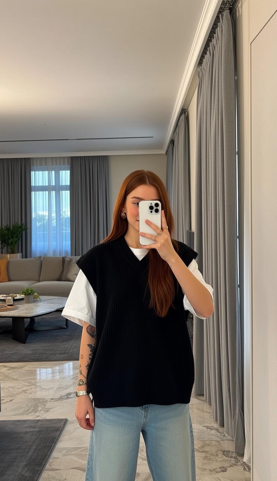 Casual Young Long Wavy Auburn Fair White