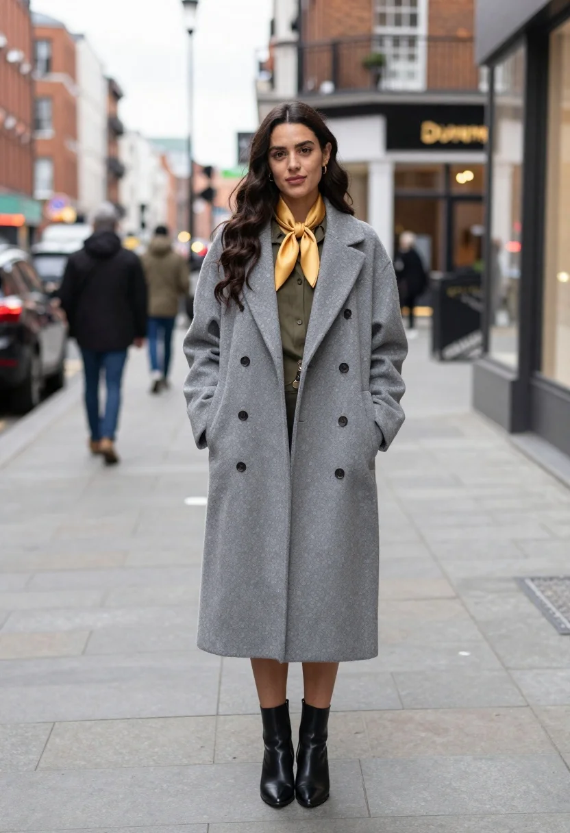 Medium And Overall Scene Full-length Portrait Stylish Woman Standing Urban reference photo
