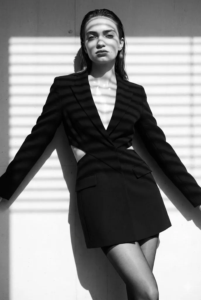 Asymmetrical Blazer Dress Portrait