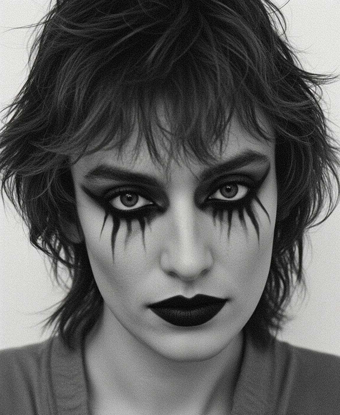 Halloween Makeup Young Short Choppy Dark Brown