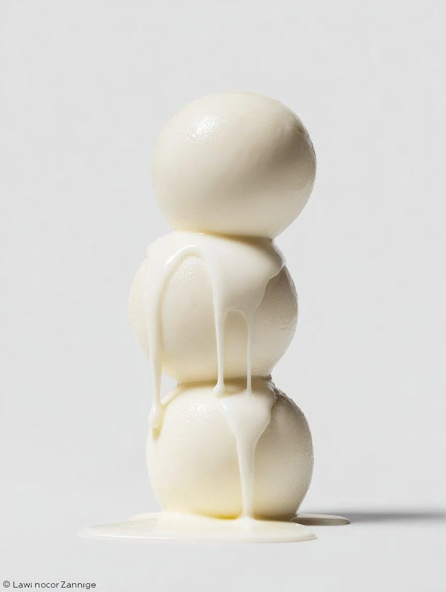 Food Photography Stack Of Three Food Items With Liquid Dripping