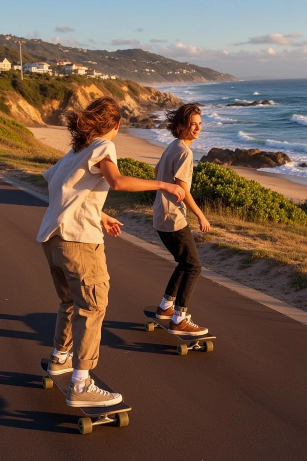 Coastal Road Skateboard Duo