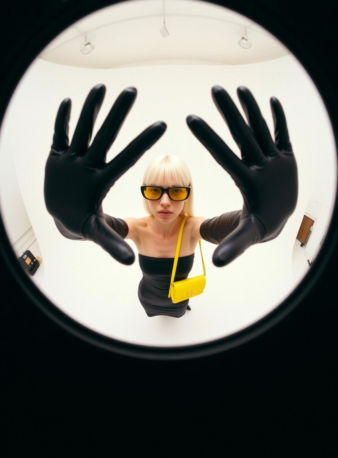 Blonde Bangs Yellow Sunglasses Studio