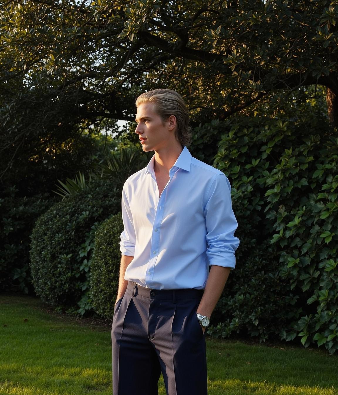 World Stands Garden Facing Left Profile His