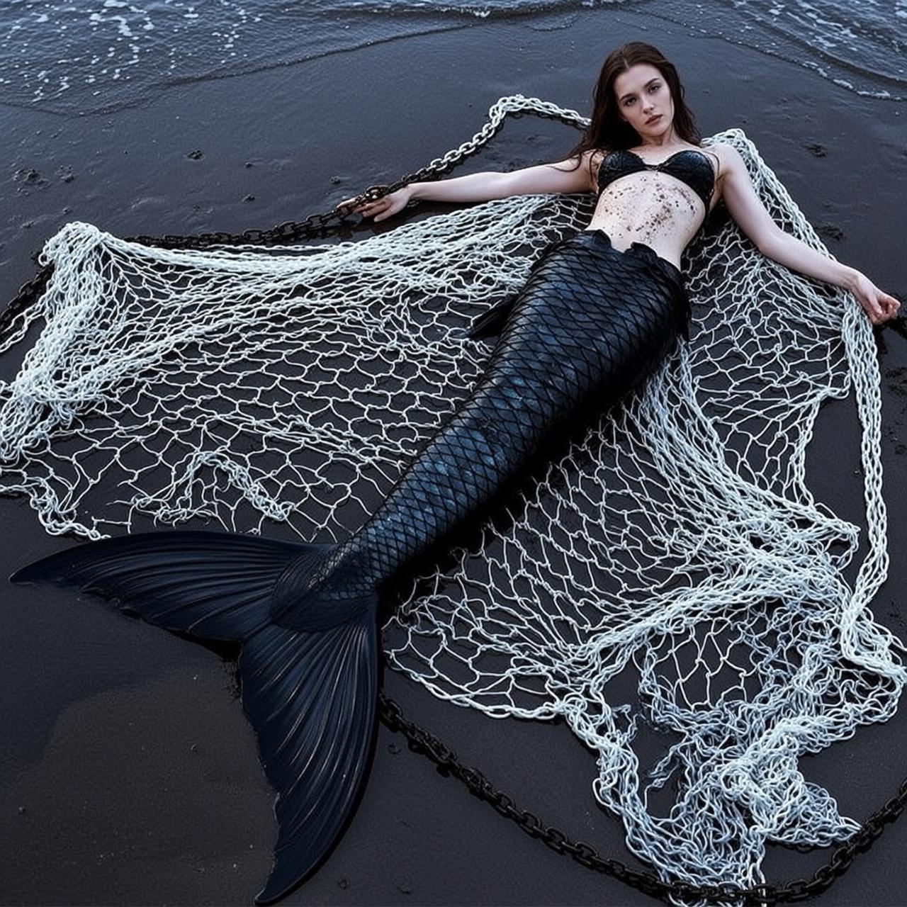Black Mermaid Tail Beach