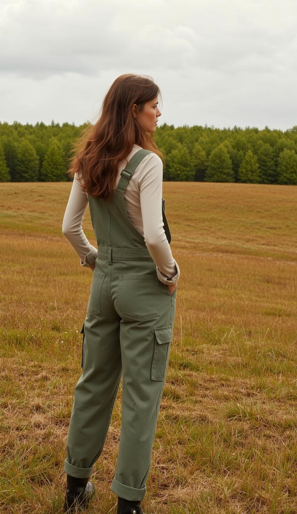 Autumn Stands Three-quarter Profile Facing Away Looking