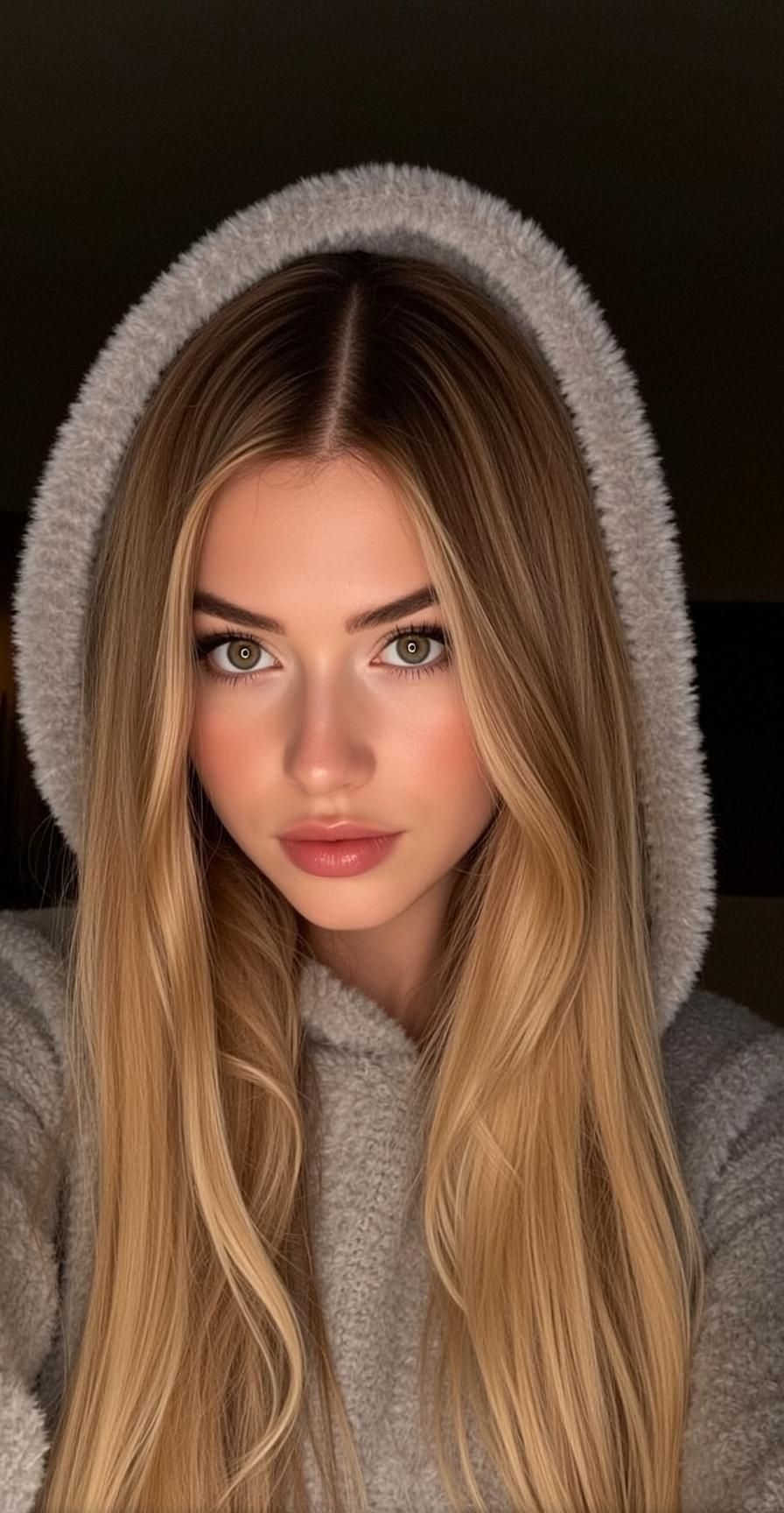 Center Part Close Portrait